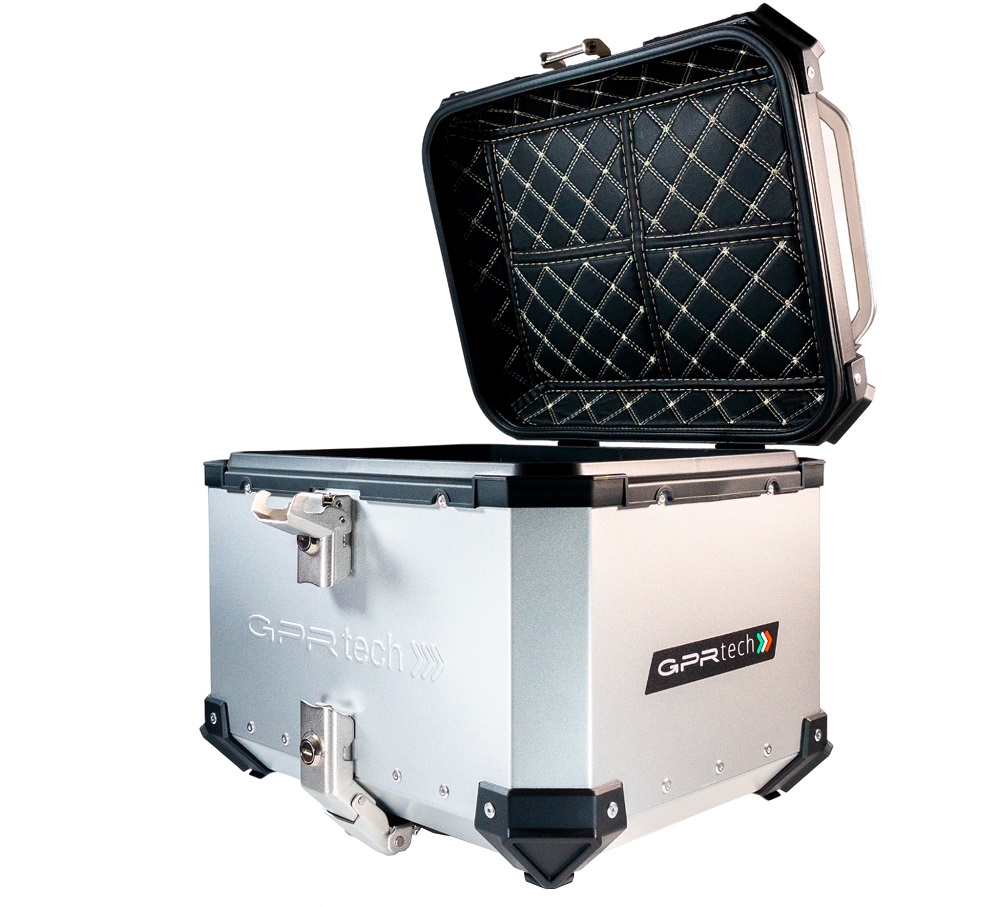 Top case GPR aluminio plata 45 lts.