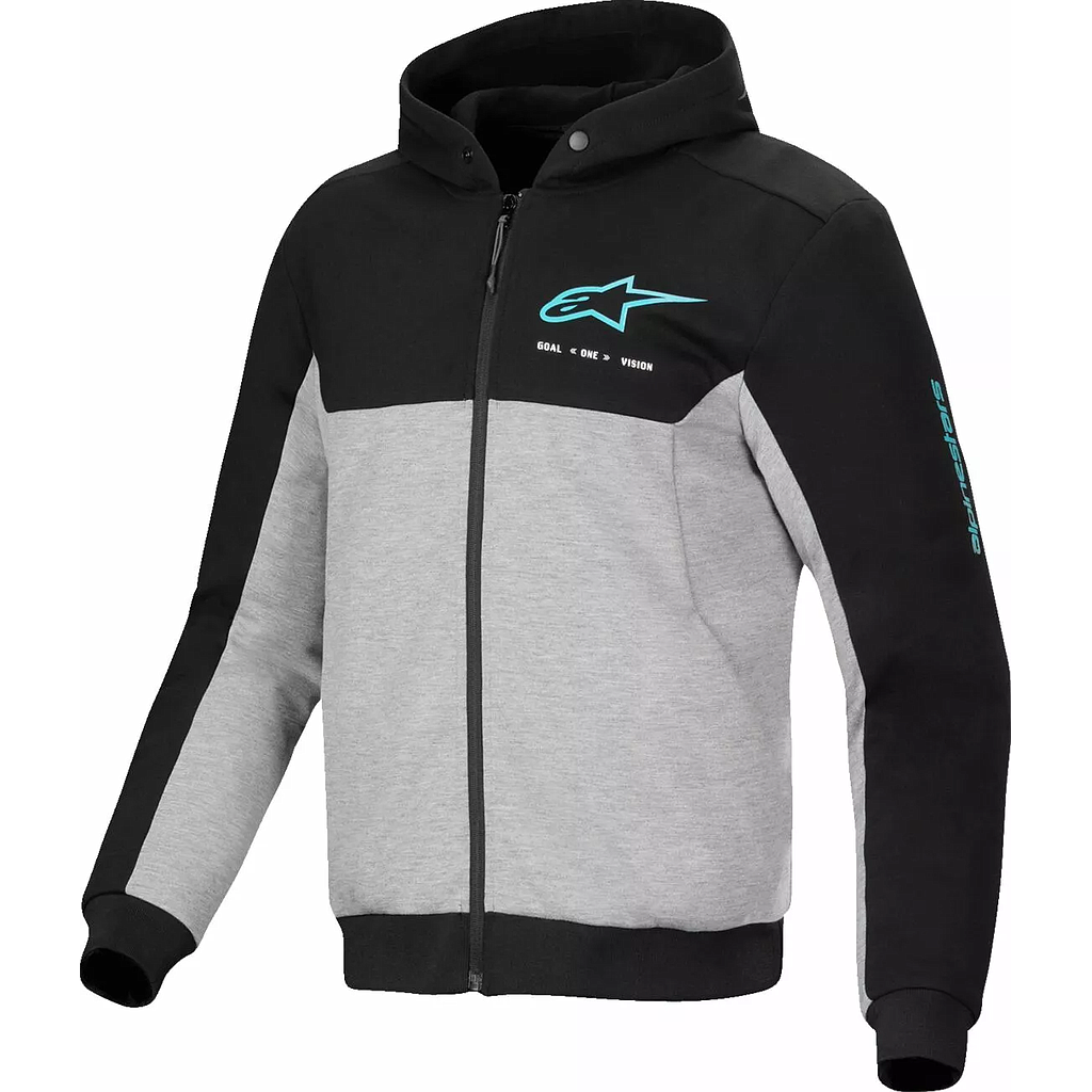 CHAQUETA ALPINESTARS CHROME V2 sport black/grey/tq