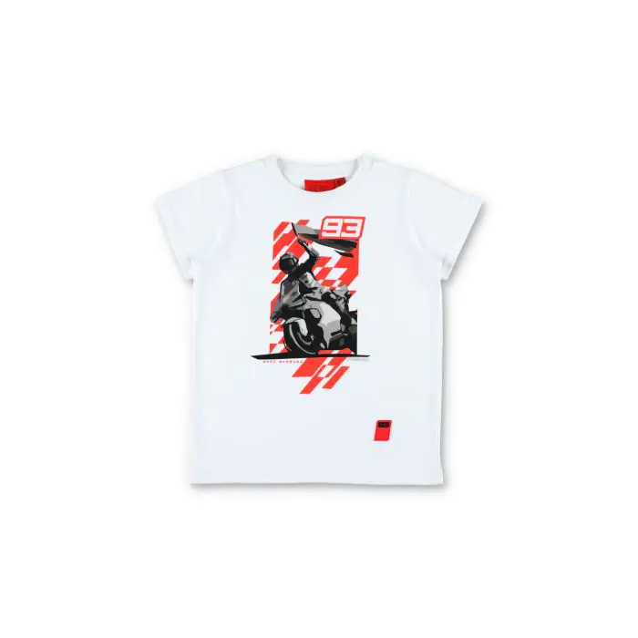 Camiseta MARQUEZ GRAPHIC bike&amp;flag white niño