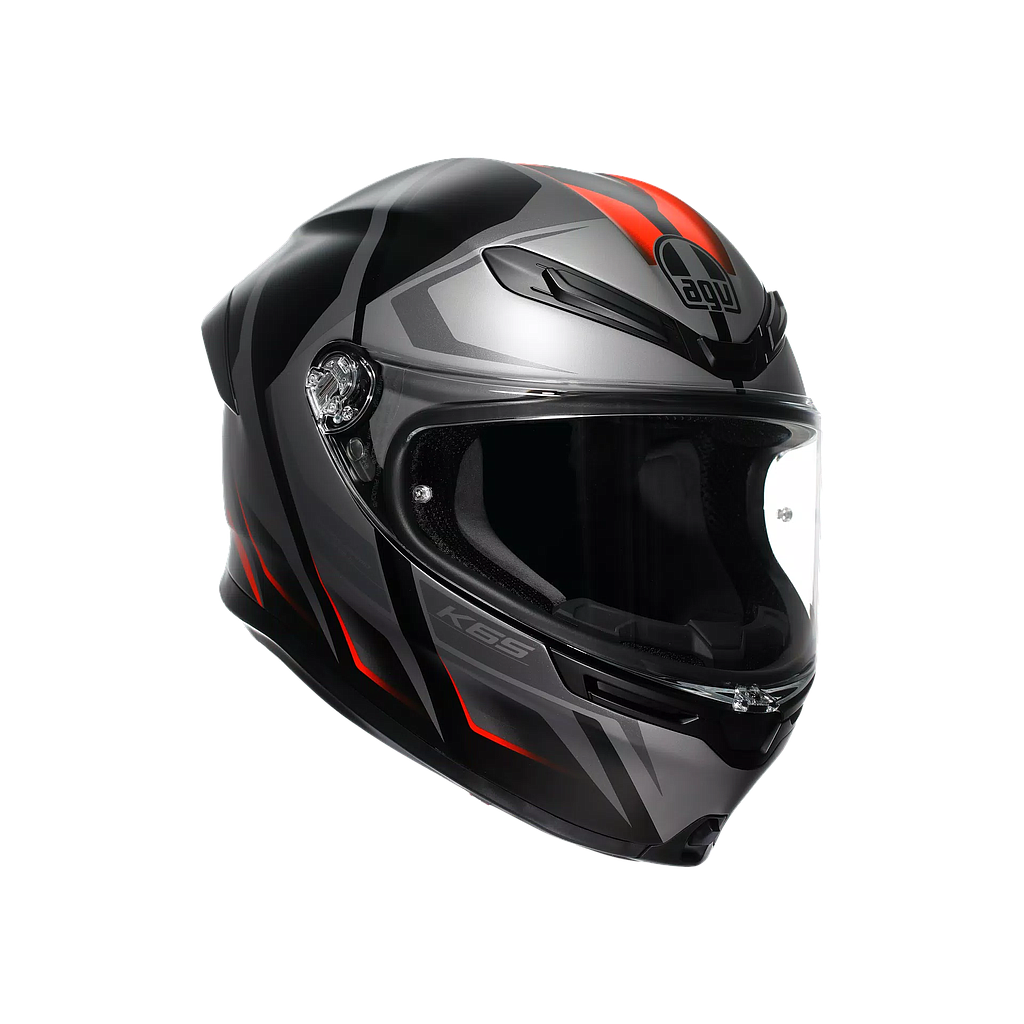 CASCO AGV K-6 S E2206 KARVE black/grey/red
