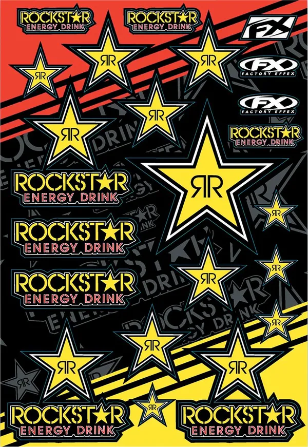 Kit pegatinas Rockstar 32 x 46 cm.