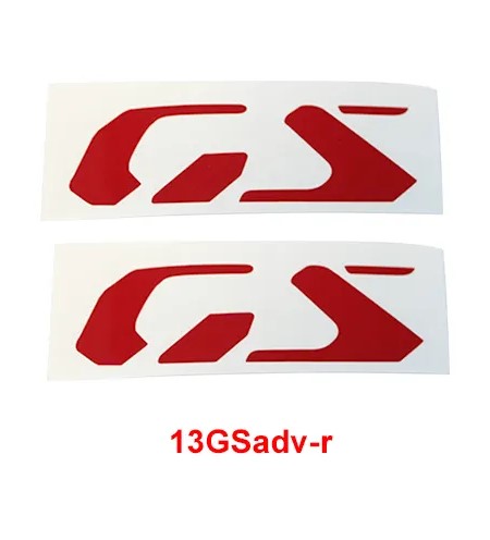 Pegatina GS p/BMW R1300GS Adv. rojo