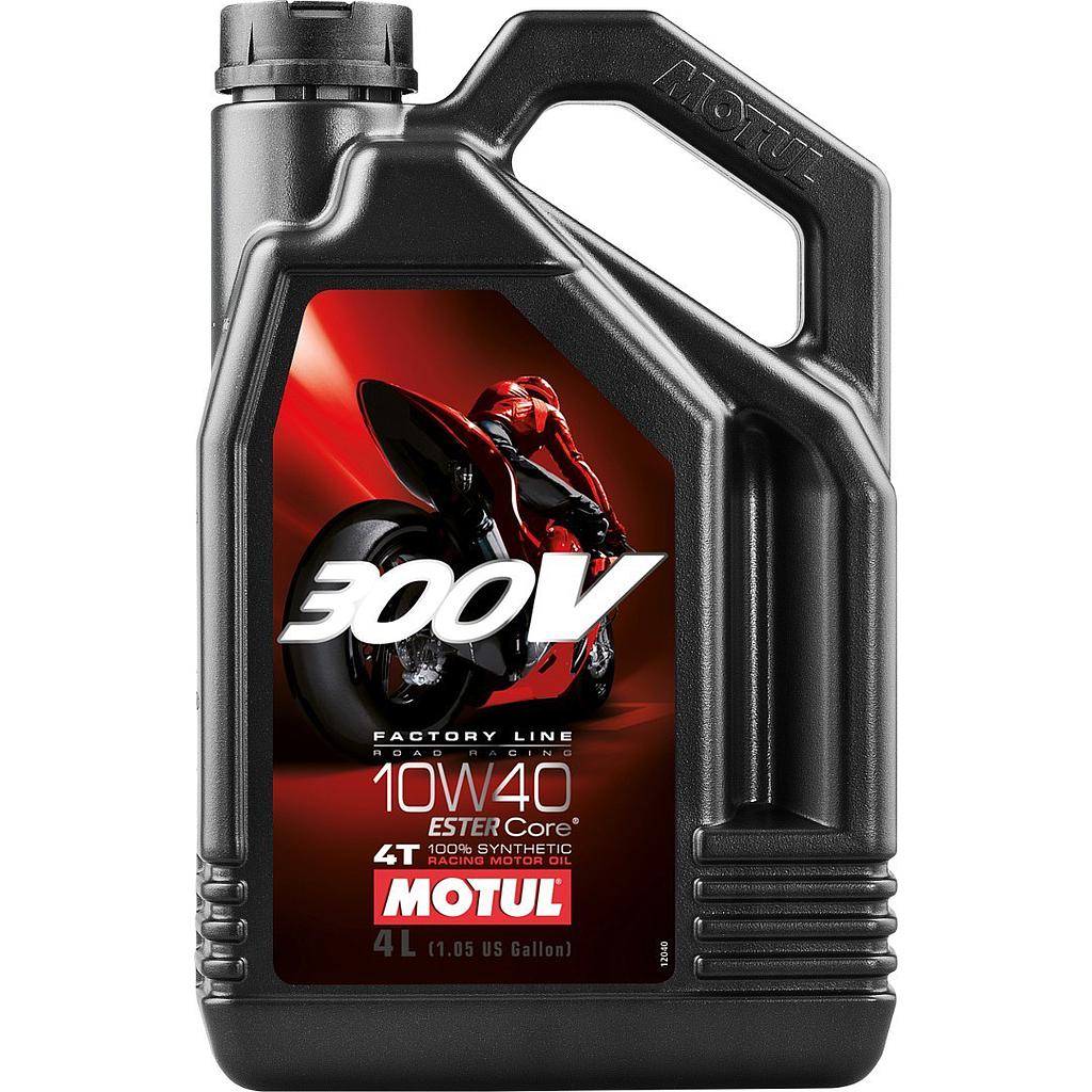 ACEITE MOTUL 300V FL ROAD RAC.10W40 4T 4L.