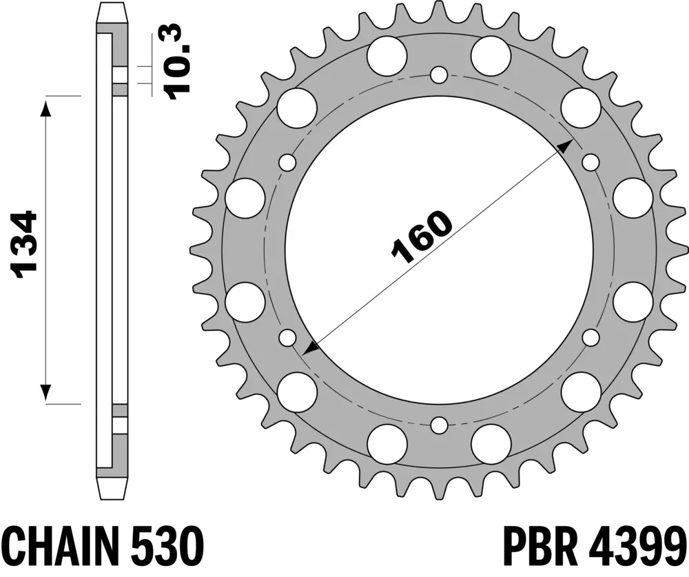 CATALINA PBR 40T 530 C45 p/CBR900