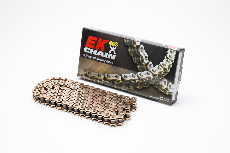CADENA EK 525SRX2-120 Retenes NX-Ring - Cierre tipo remache oro