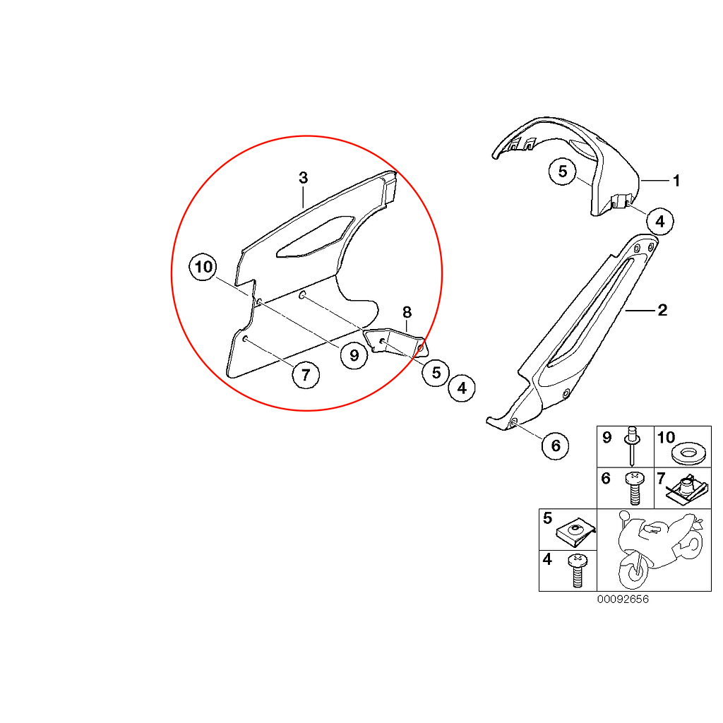 CUBRE RUEDA DERECHA TRASERA G650GS