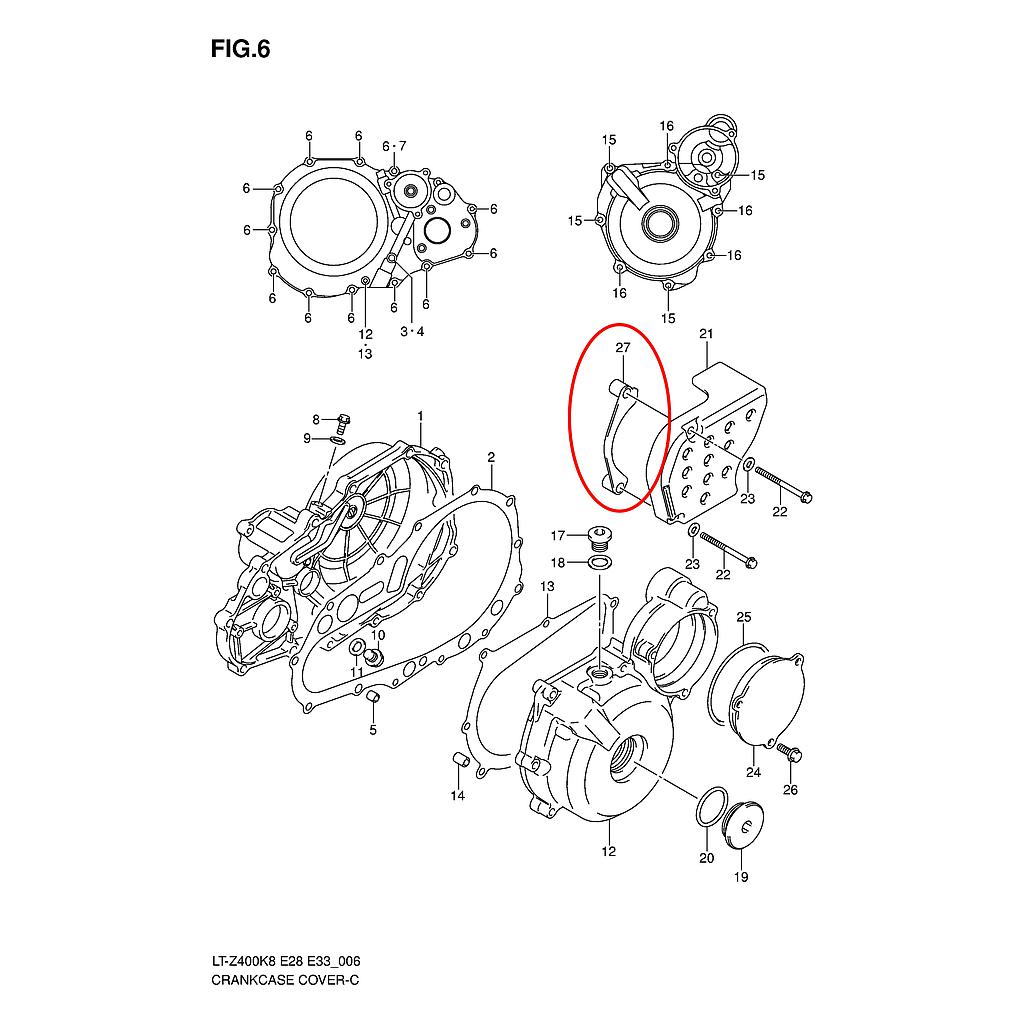 PLATE FR CHAIN SUZUKI LTZ400