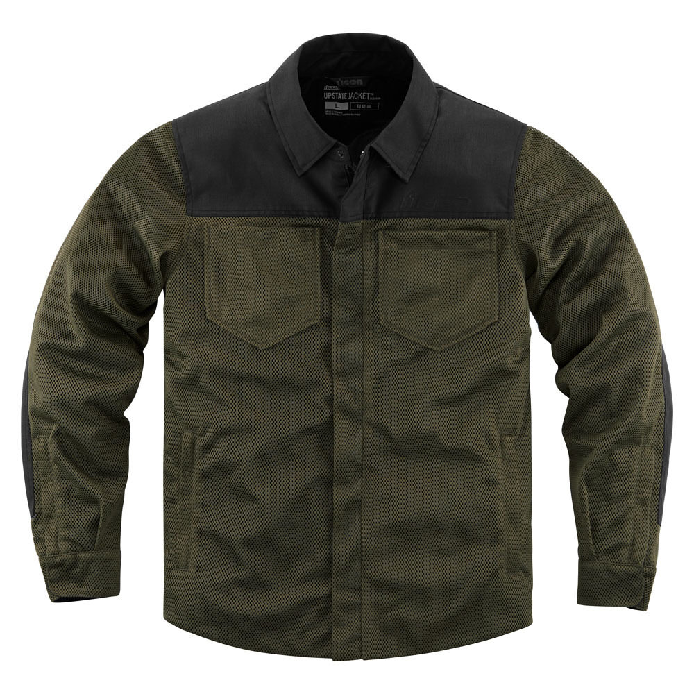 CAMISA ICON UPSTATERIDING C/PROTECCIONES GREEN