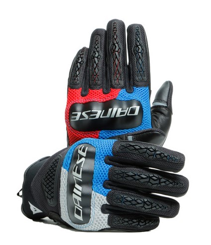 GUANTES DAINESE D-EXPLORER 2 GLACIER GREY/BLUE/LAVA RED/BLACK