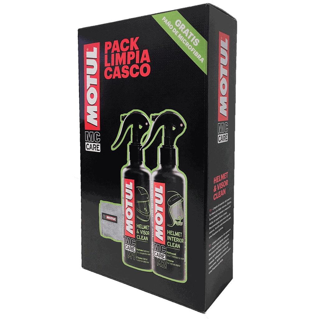 MOTUL pack limpia casco M1+M2+bayeta