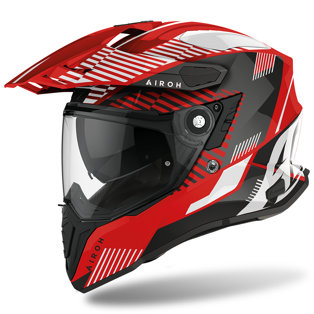 CASCO AIROH COMMANDER BOOST RED GLOSS