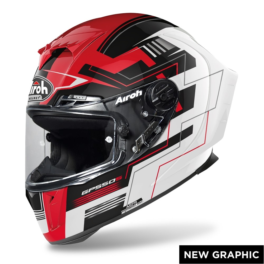 CASCO AIROH GP550 S CHALLENGE RED GLOSS