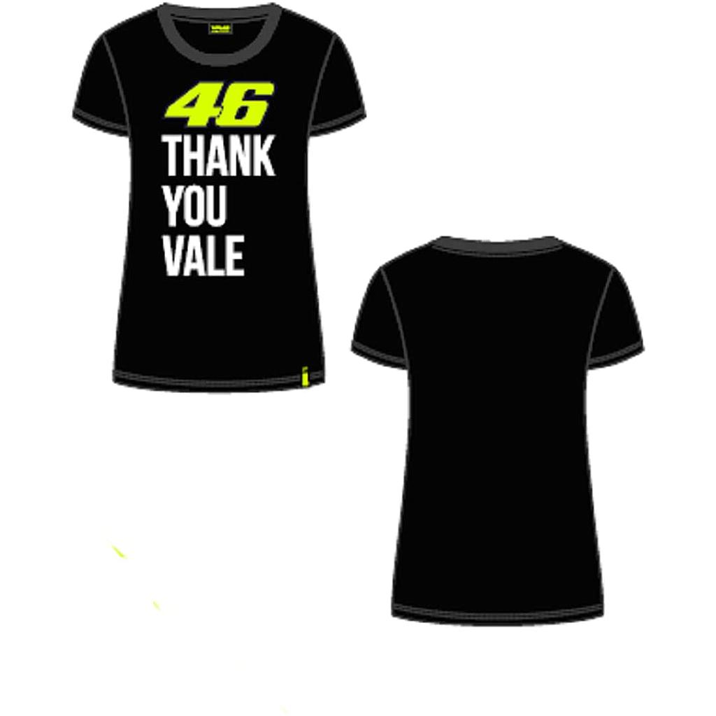 Camiseta VR46 THANK YOU VALE 21 black lady