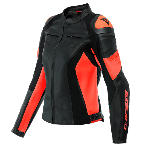 CHAQUETA DAINESE RACING 4 BLACK/FLUO-RED lady