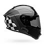 CASCO BELL STAR DLX LUX CHECKERS WHITE/BLACK