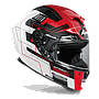 CASCO AIROH GP550 S CHALLENGE RED GLOSS