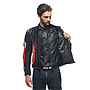 CHAQUETA DAINESE SUPER RIDER 2 black/dark-gull-gray/flúo red