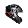 CASCO AGV K-6 S E2206 KARVE black/grey/red