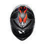 CASCO AGV K-6 S E2206 KARVE black/grey/red