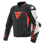 CHAQUETA DAINESE SUPER SPEED 4 perf. black matt/white/fluo-red