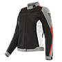 CHAQUETA DAINESE D-DRY HYDRAFLUX 2 AIR lady black/charcoal-gray/lava-red