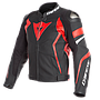 CHAQUETA DAINESE AVRO 4 black matt/lava red/white