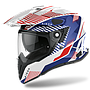 CASCO AIROH COMMANDER BOOST white/blue gloss